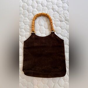 Vintage Guess Brown Suede Bucket Bag